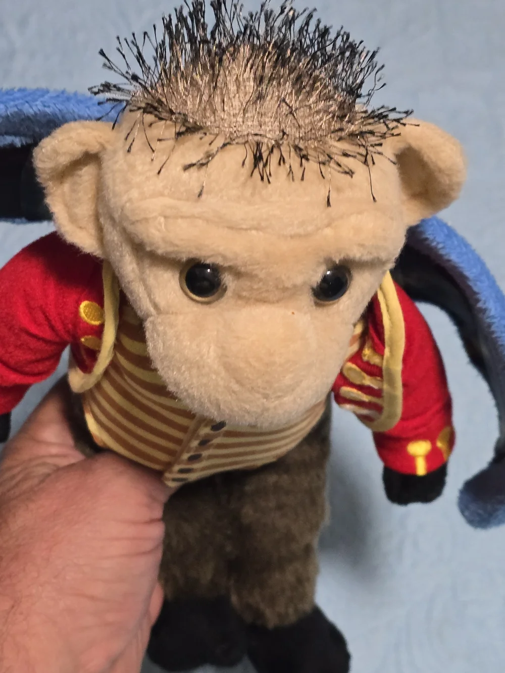 Wicked Chistery Plush Monkey from Wicked the Musical Soft Brown Fur, Red Jacket